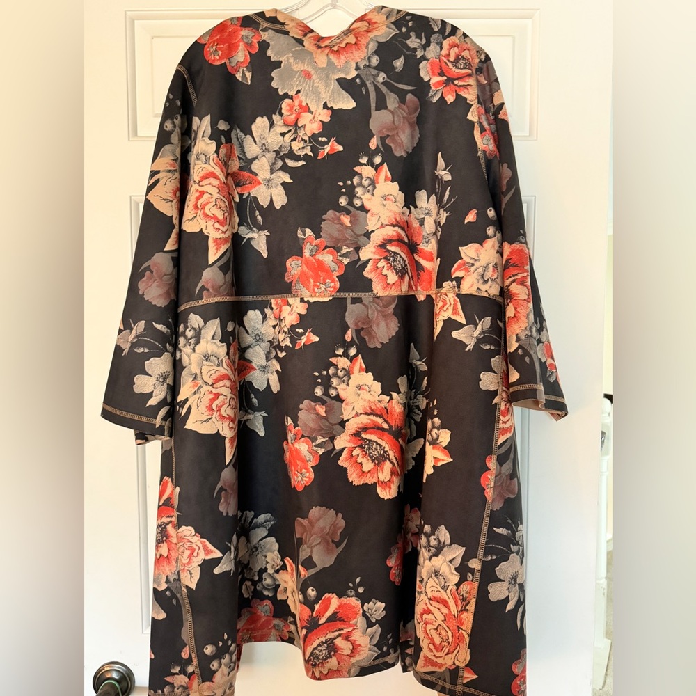 Philosophy Woman Republic Clothing lightweight coat floral pattern sz 2X - Picture 6 of 6